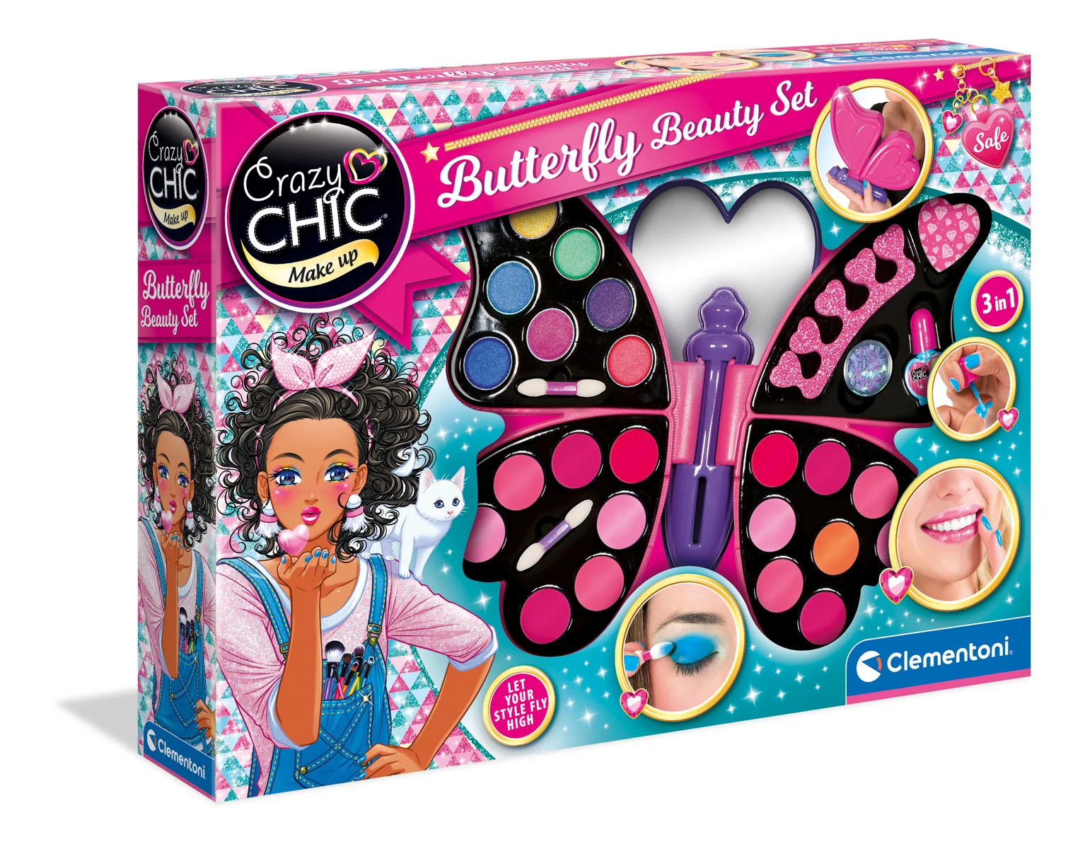 Clementoni Crazy CHIC - Make-up sada motýl