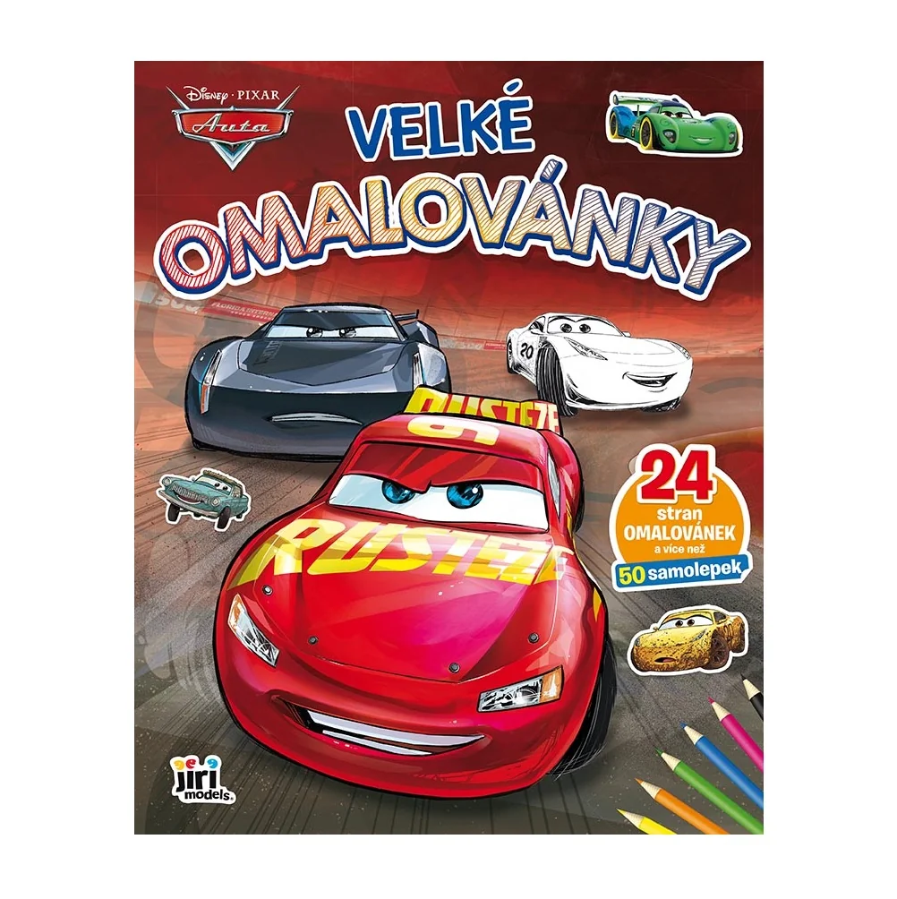 JIRI MODELS Velké omalovánky Auta 1 ks