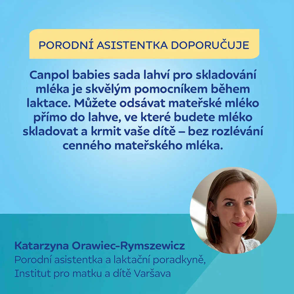 Canpol babies Sada lahví na skladování mléka 120 ml 3 ks