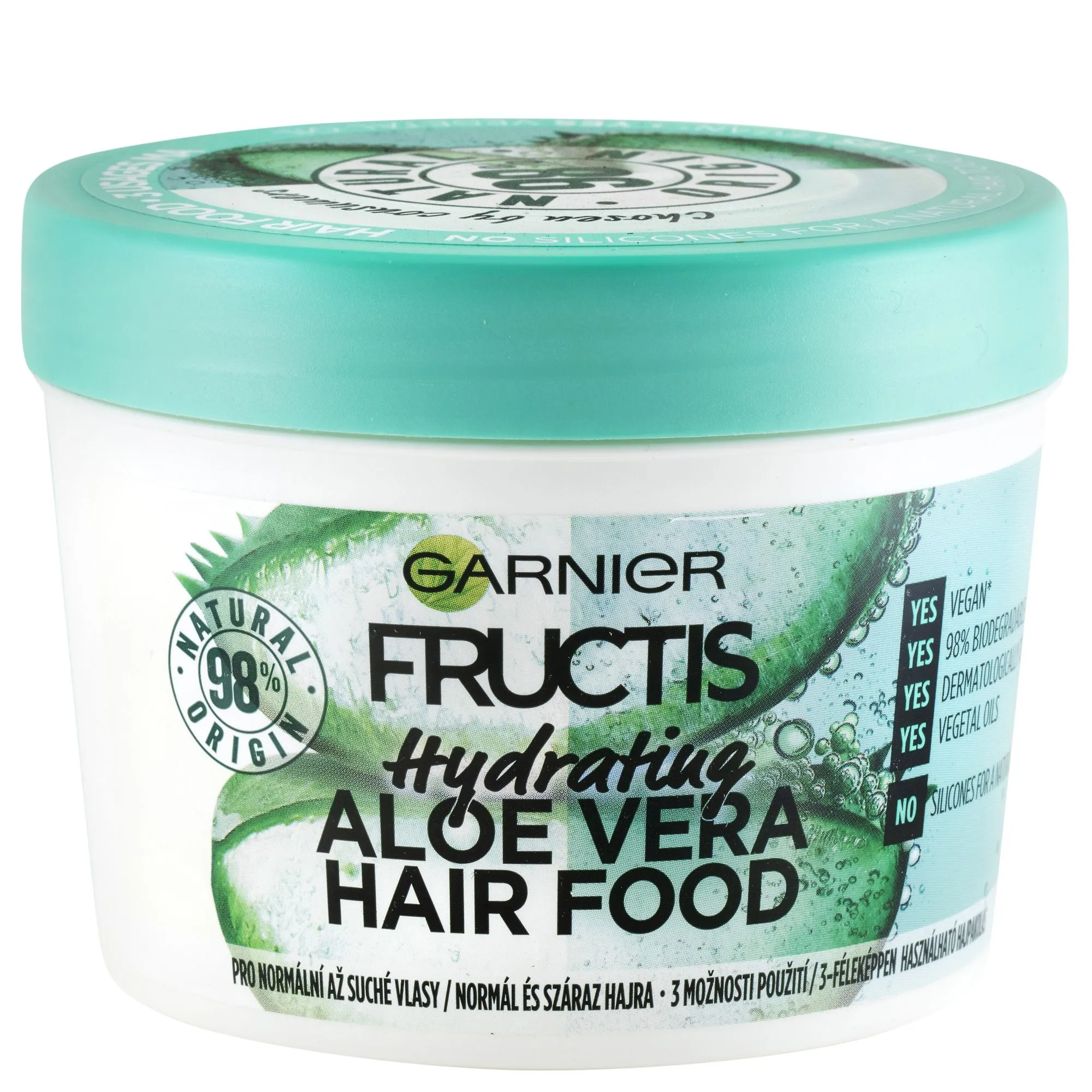 Garnier Fructis Aloe Hair Food maska na normální až suché vlasy 390 ml