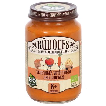 Rudolfs Zelenina, těstoviny a kuřecí maso BIO 190 g