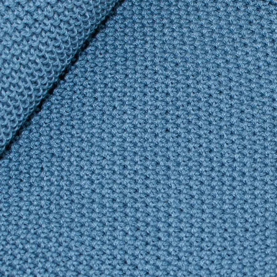 Baby Nellys Bavlněná deka, dečka pletená, BASIC, 80x90cm, navy
