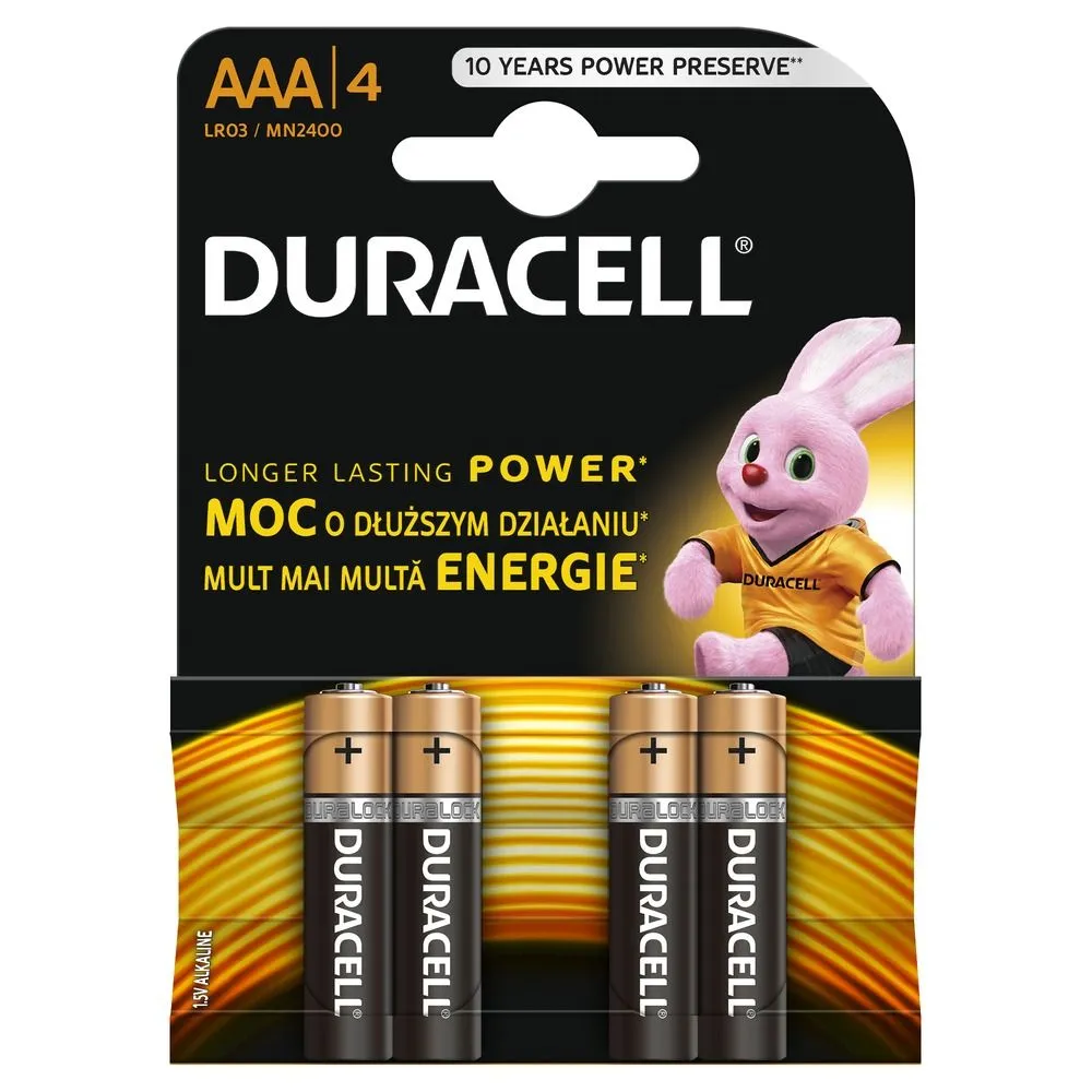 Duracell AAA K4 LR03/MN 2400 baterie 4 ks