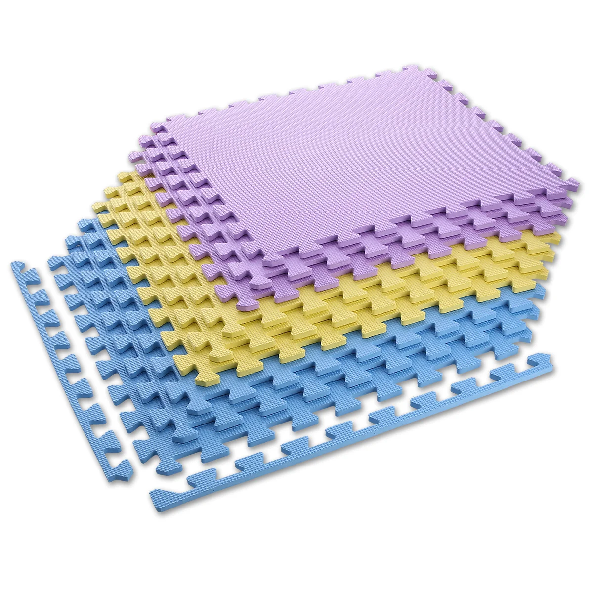 One Fitness Ochranná puzzle podložka MP10 žlutá-modrá-fialová