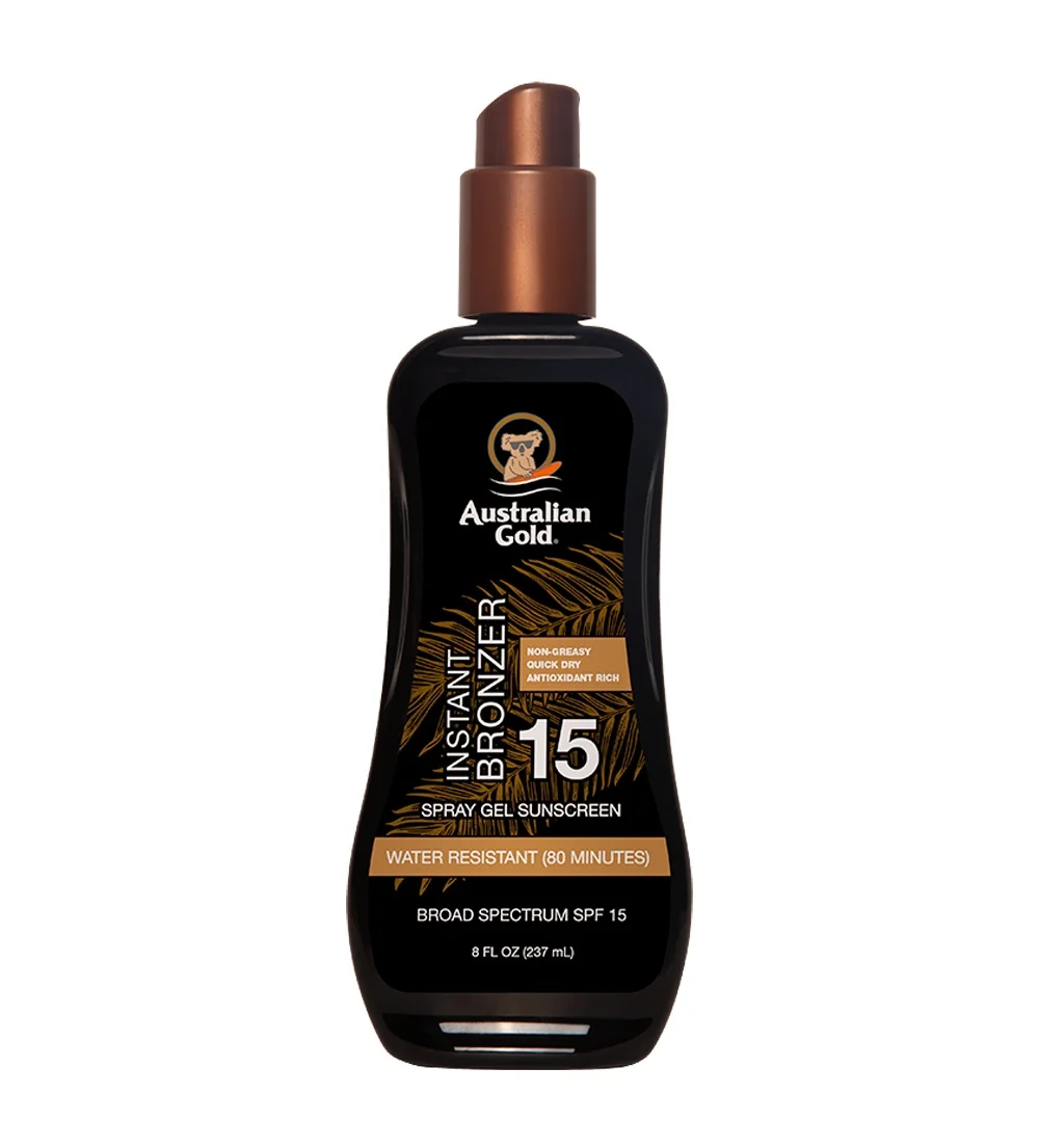 Australian Gold SPF 15 Spray Gel Bronzer gel ve spreji 237 ml