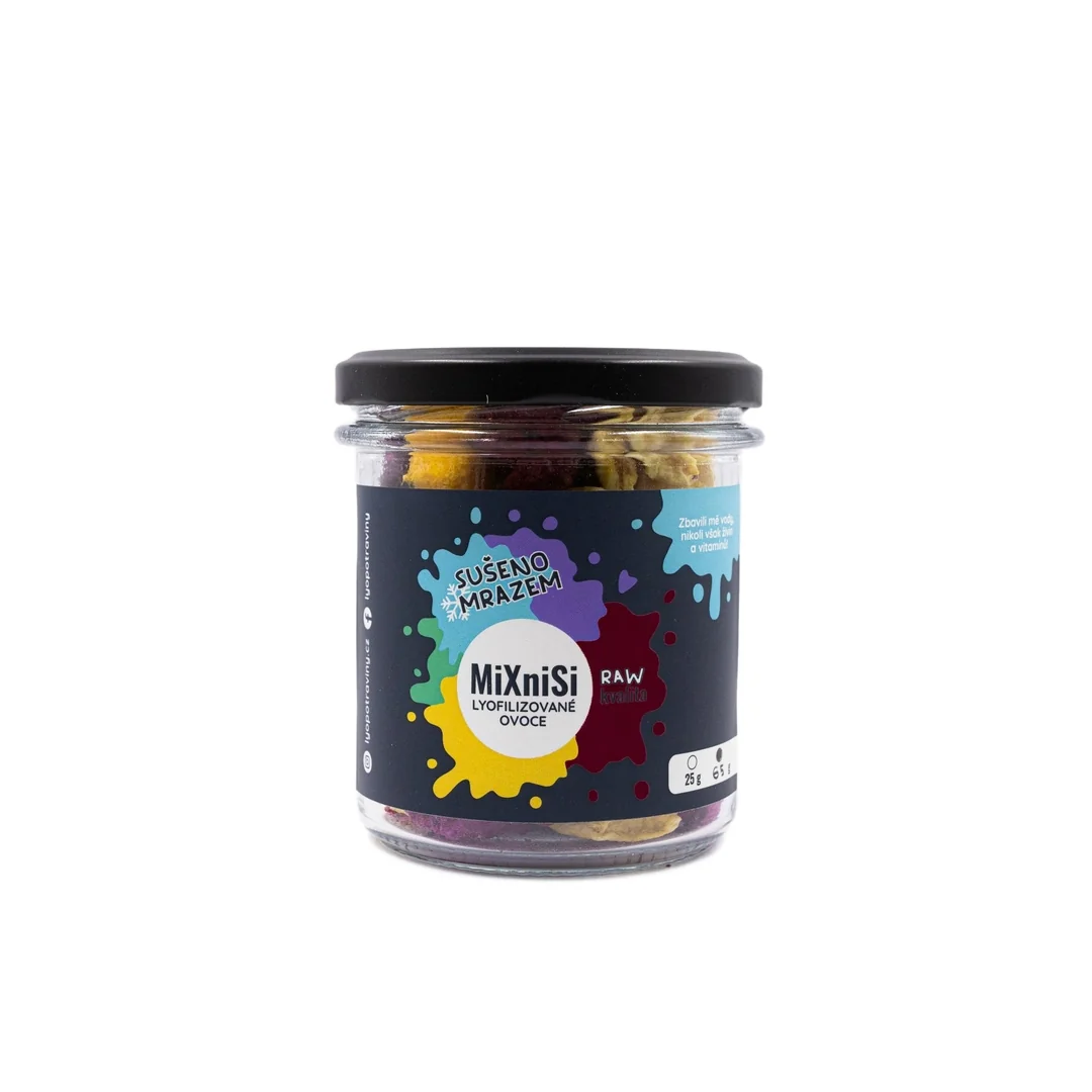 Lyopotraviny MiXniSi jahody, maliny, banán, granátové jablko (sušeno mrazem), 305 g