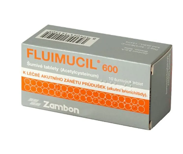 Fluimucil 600 10 šumivých tablet