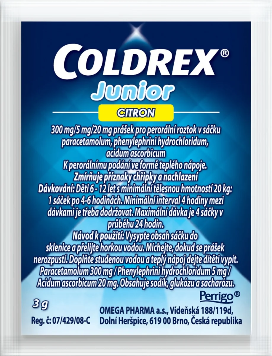 Coldrex Junior CITRON 10 sáčků