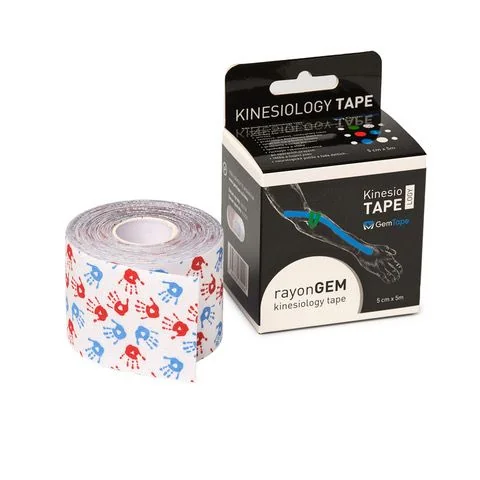 GM rayon kinesiology tape hedvábný 5 cm x 5 m hands