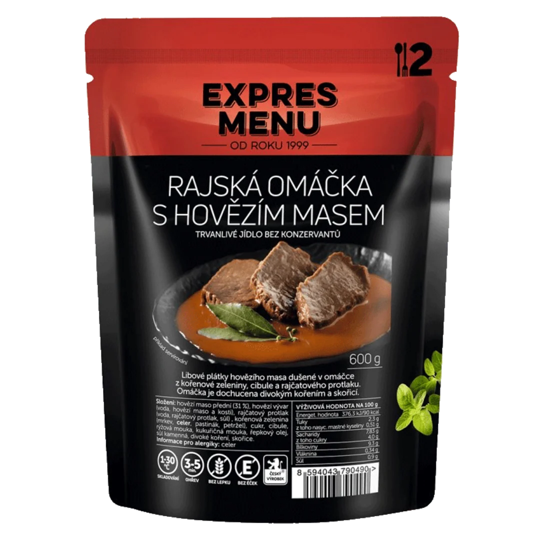 EXPRES MENU Rajská omáčka s hovězím 600 g (2 porce)