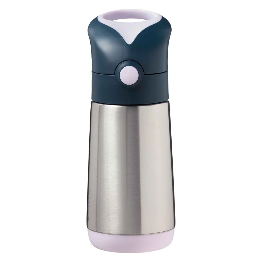 B.BOX Termoska na pití s brčkem 350 ml - indigo/růžová