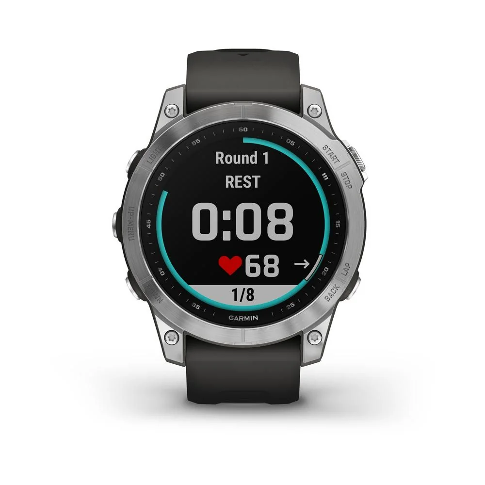 Garmin Fenix 7 Glass chytré hodinky Silver/Graphite