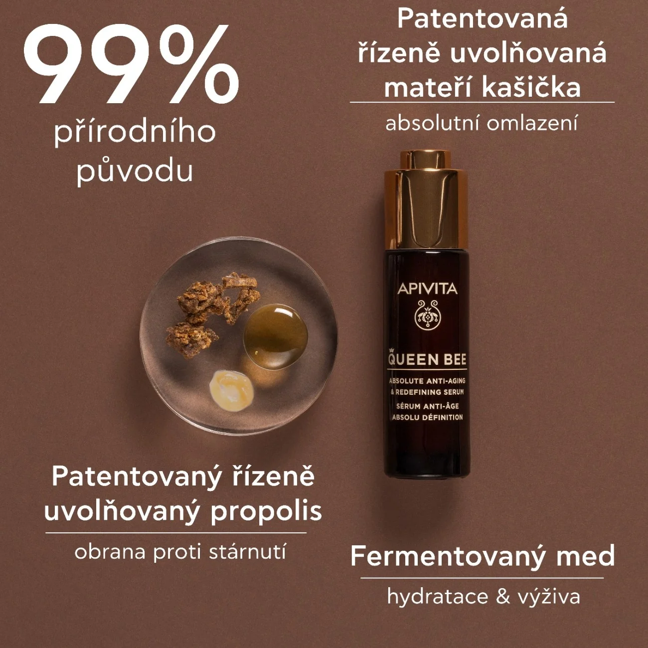 APIVITA Queen Bee obnovující sérum proti příznakům stárnutí 30 ml