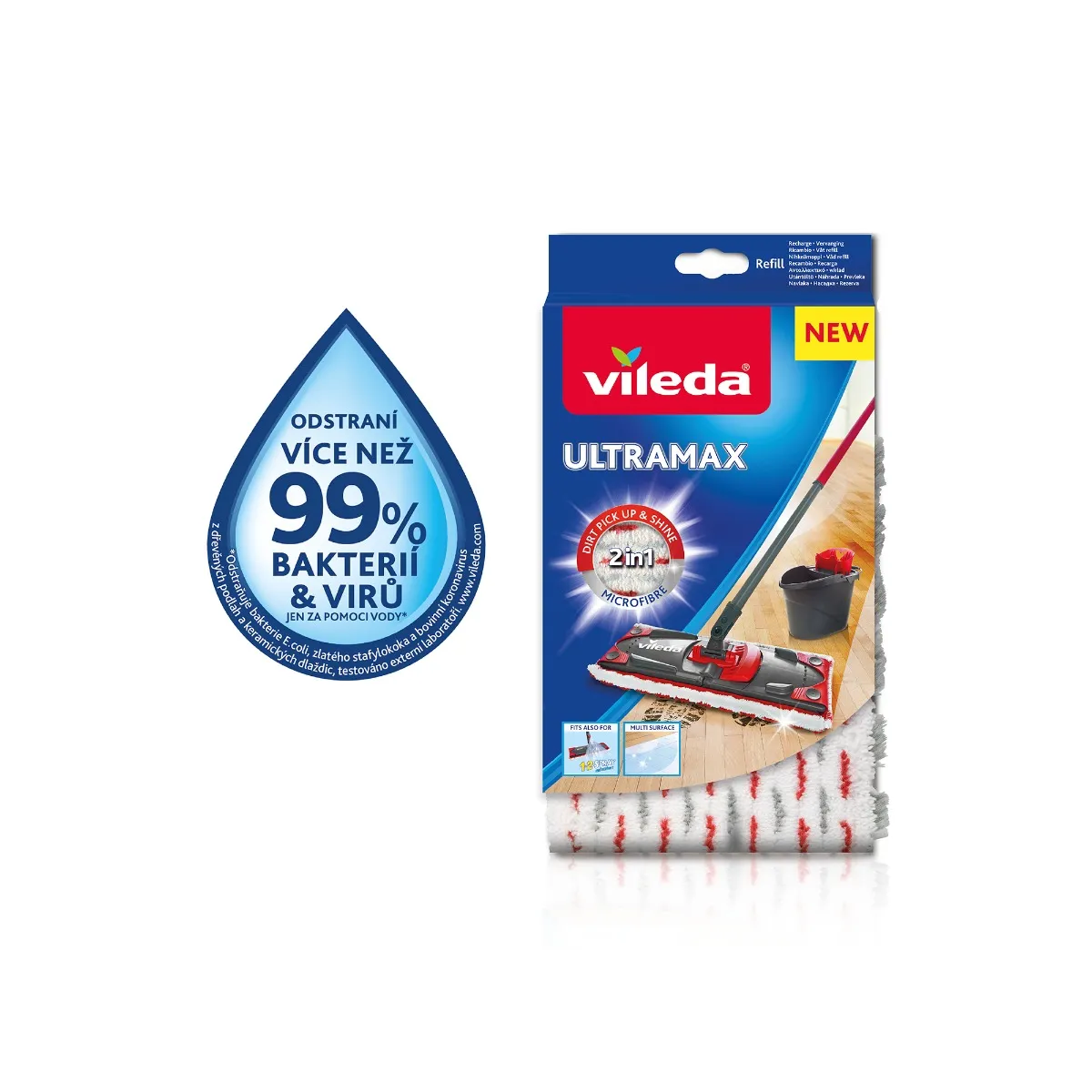 Vileda Ultramax Microfibre 2v1 náhrada 1 ks