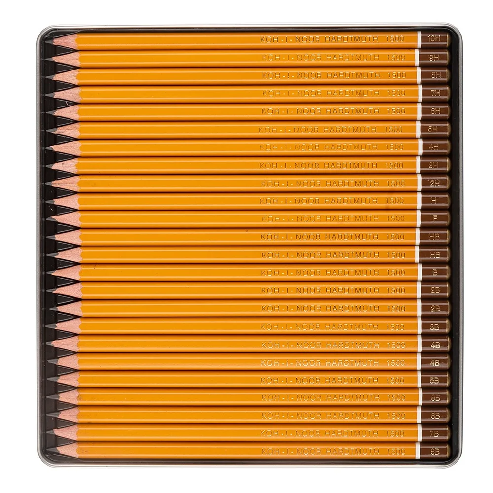 KOH-I-NOOR 1504/24 - souprava grafitových tužek 8B-2H - 24 ks
