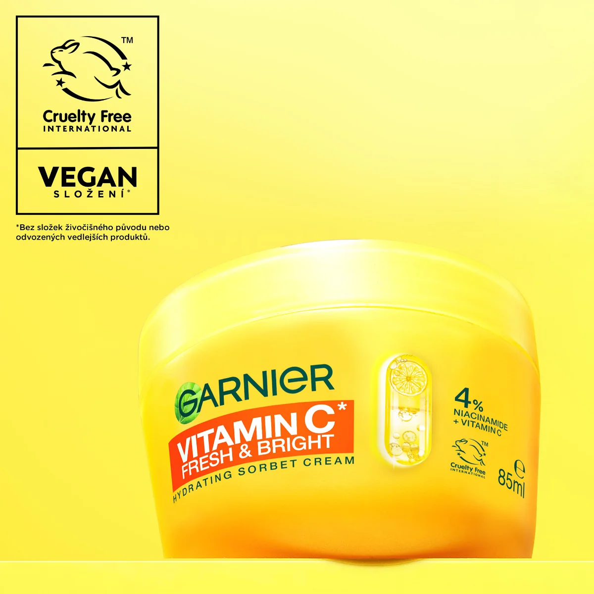 Garnier Vitamin C* Fresh & Bright hydratační sorbet krém 85 ml