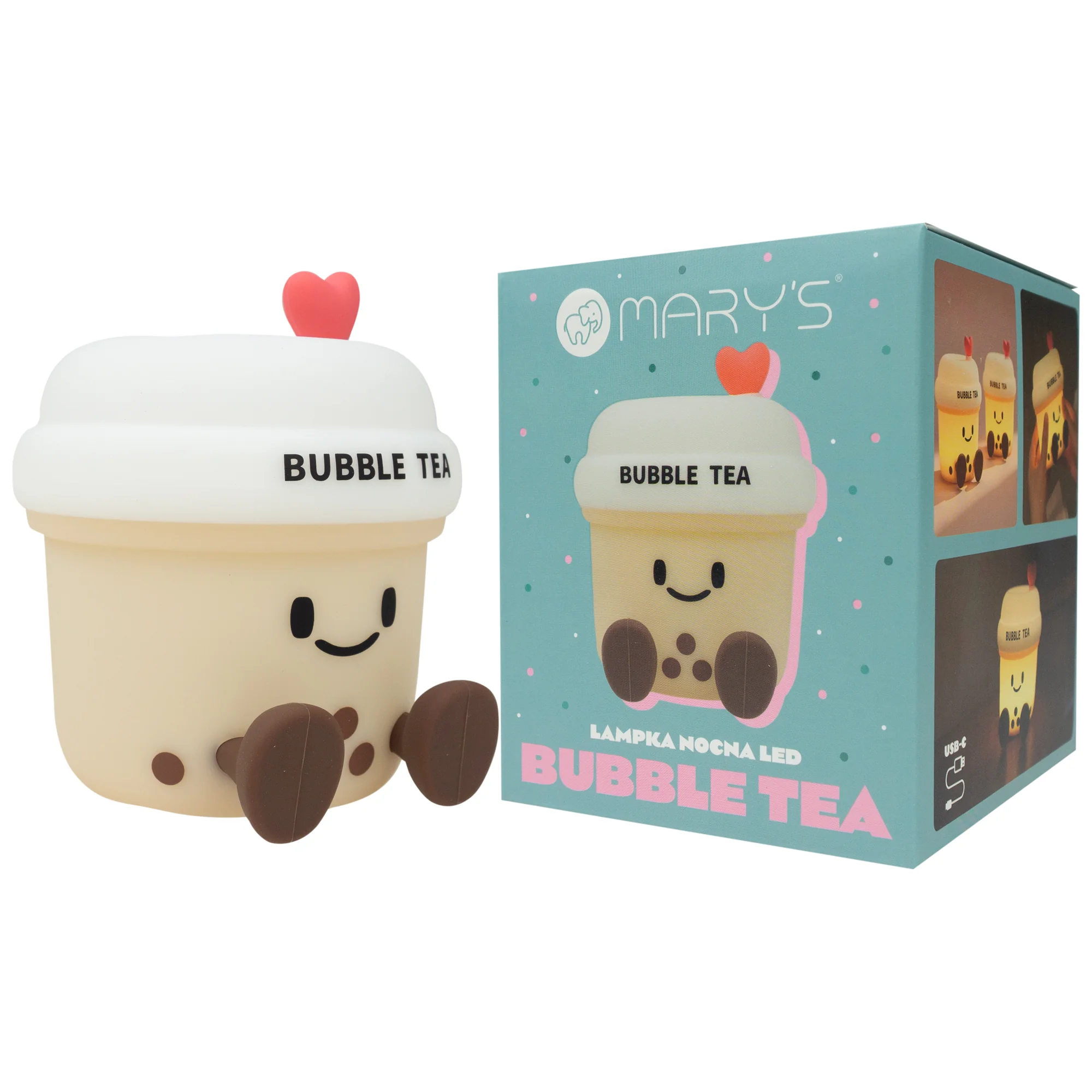 MARY’S LED silikonová noční lampička - Bubble Tea