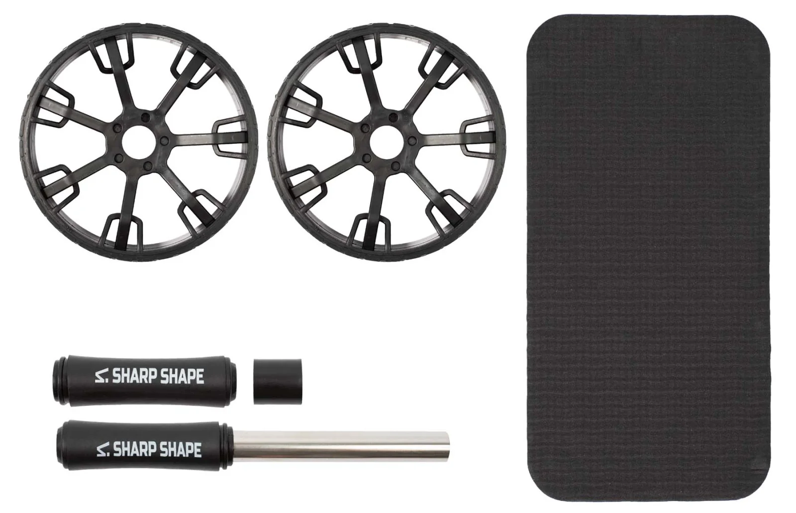 SharpShape Posilovací kolečko DUAL WHEEL černé