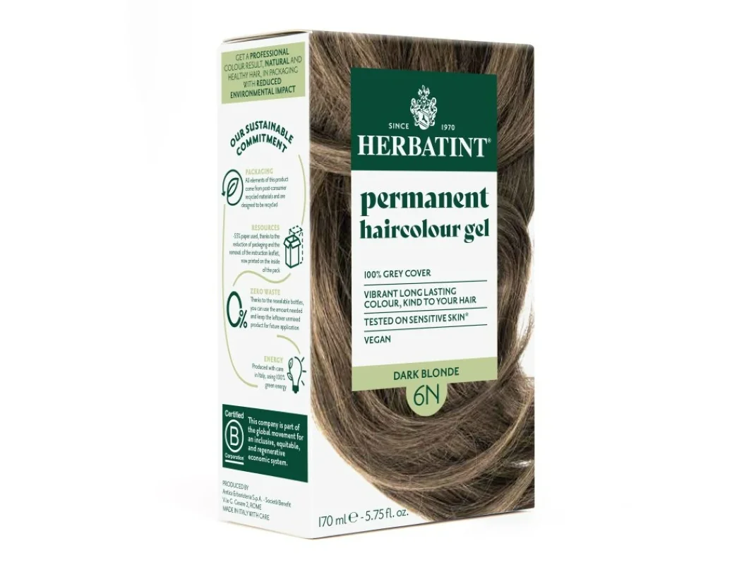Herbatint Permanentní barva na vlasy Tmavá blond 6N