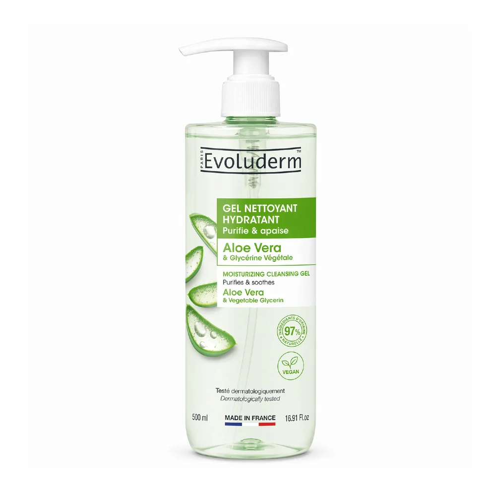 Evoluderm Čisticí pleťový gel s Aloe Vera 500 ml