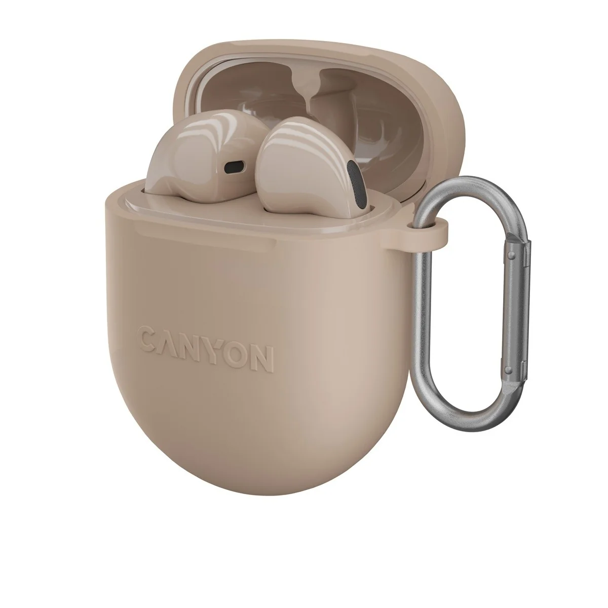Canyon Bezdrátová stereo sluchátka True wireless TWS-6, béžová 