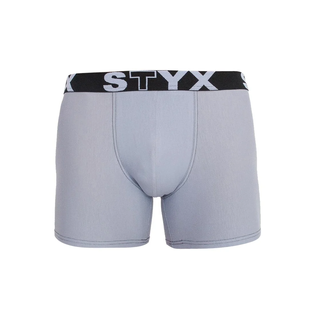 Styx Pánské boxerky long sportovní guma světle šedé (U1067) M