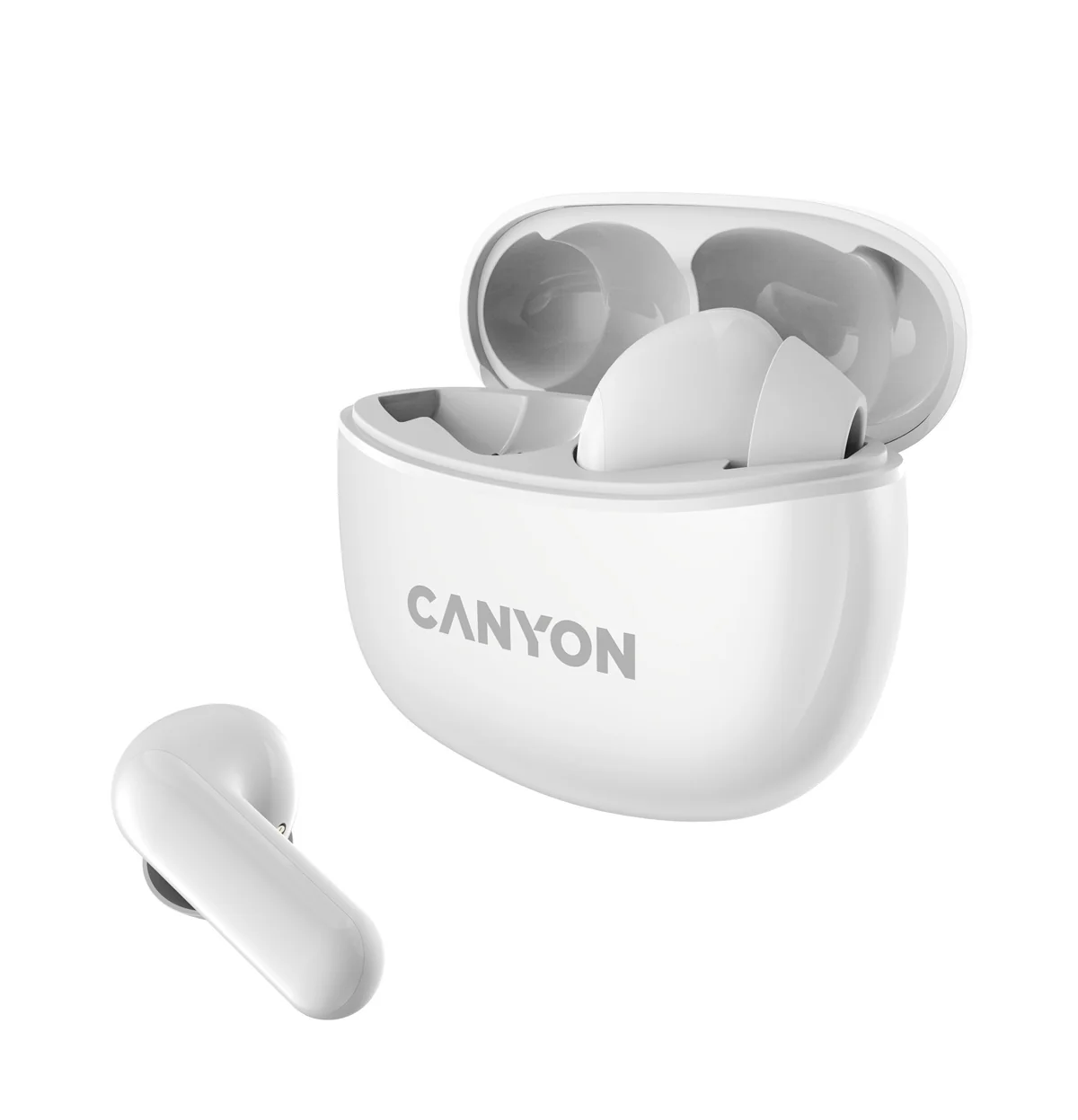 Canyon Bezdrátová stereo sluchátka True Wireless TWS-5 bílá 