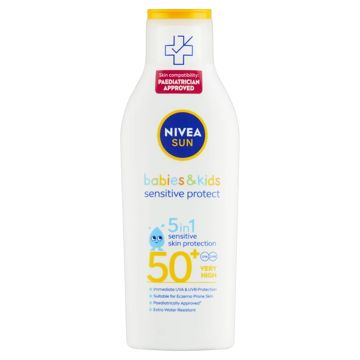 Nivea SUN Sensitive SPF50+ dětské opalovací mléko 200 ml