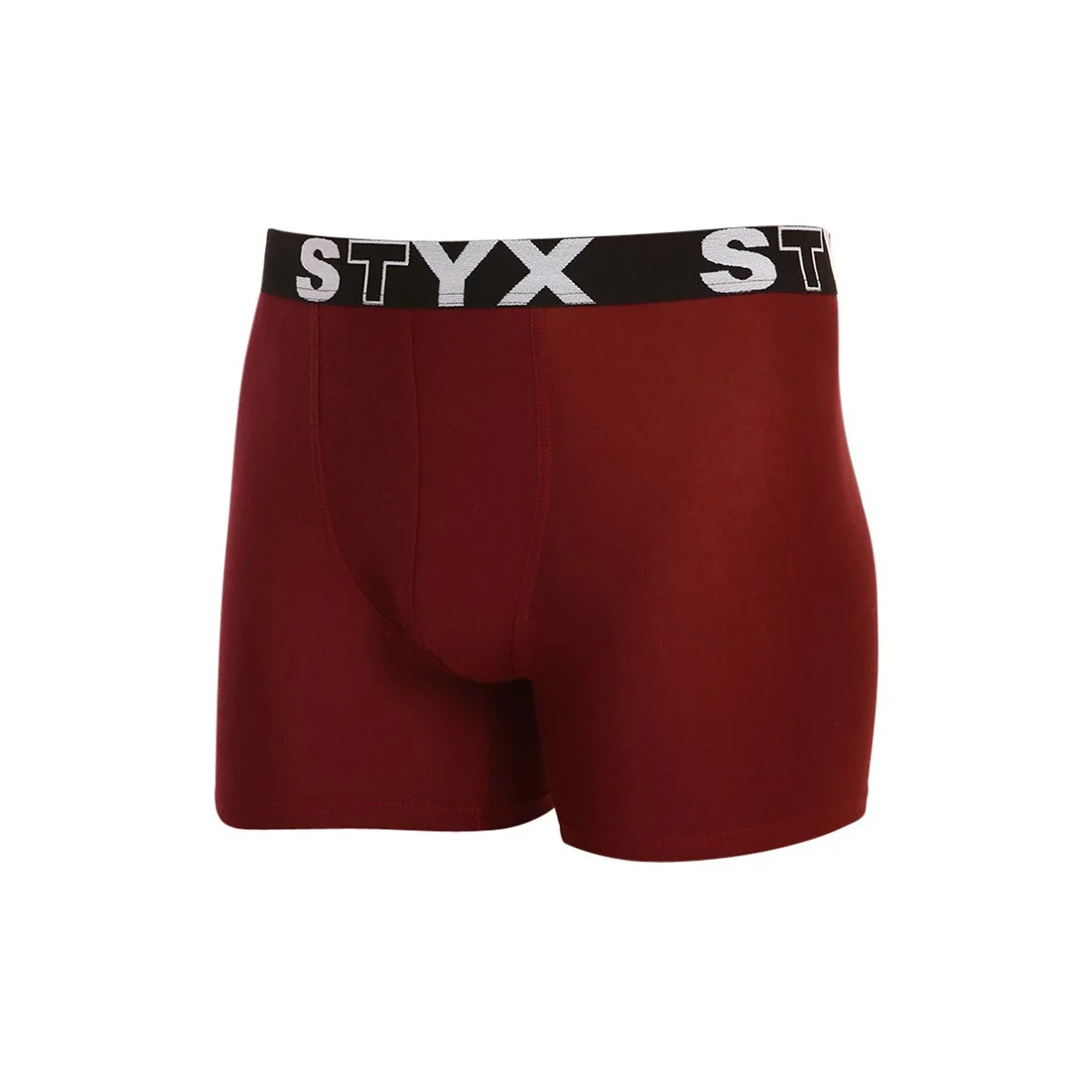 Styx Pánské boxerky long sportovní guma vínové (U1060) L