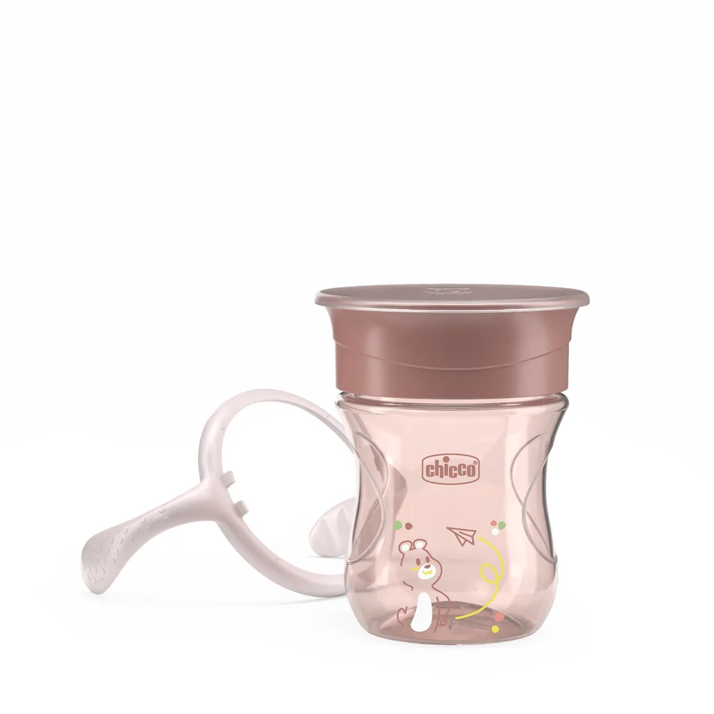 Chicco Hrneček 360 Perfect X s držadly 12m+ 200 ml pink