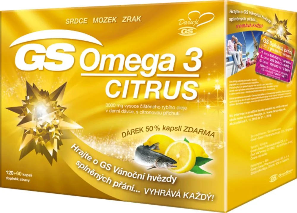 GS Omega 3 Citrus cps. 120+60 dárek
