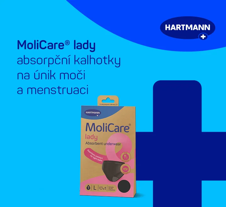 MoliCare lady. Absorpční kalhotky na únik moči a menstruaci. Spolehlivé, diskrétní, ekologické. MoliCare lady. Absorpční kalhotky na únik moči a menstruaci. Spolehlivé, diskrétní, ekologické.