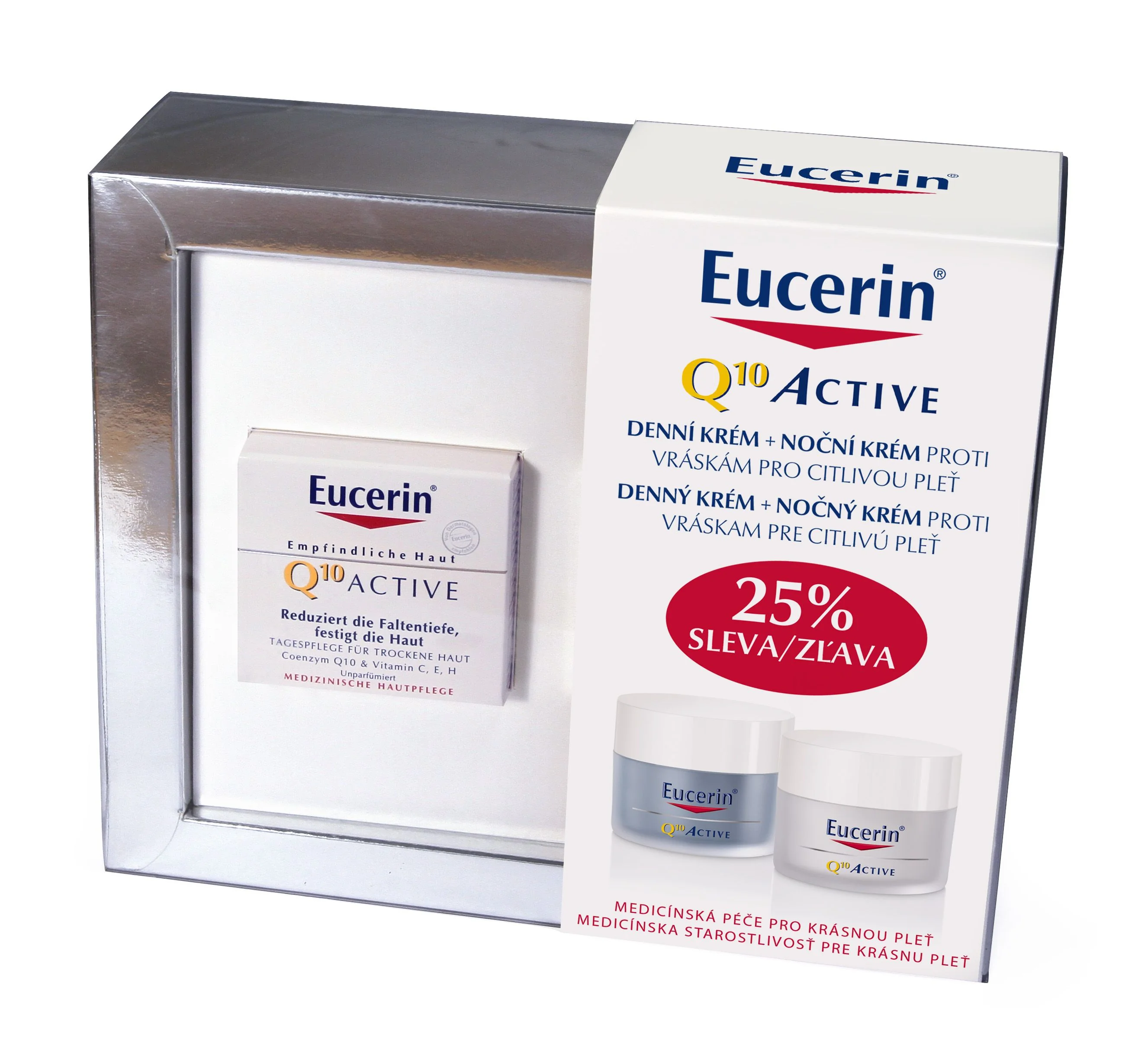 EUCERIN PROMO Q10 ACTIVE denní krém 50ml + noční krém 50ml 25% sleva