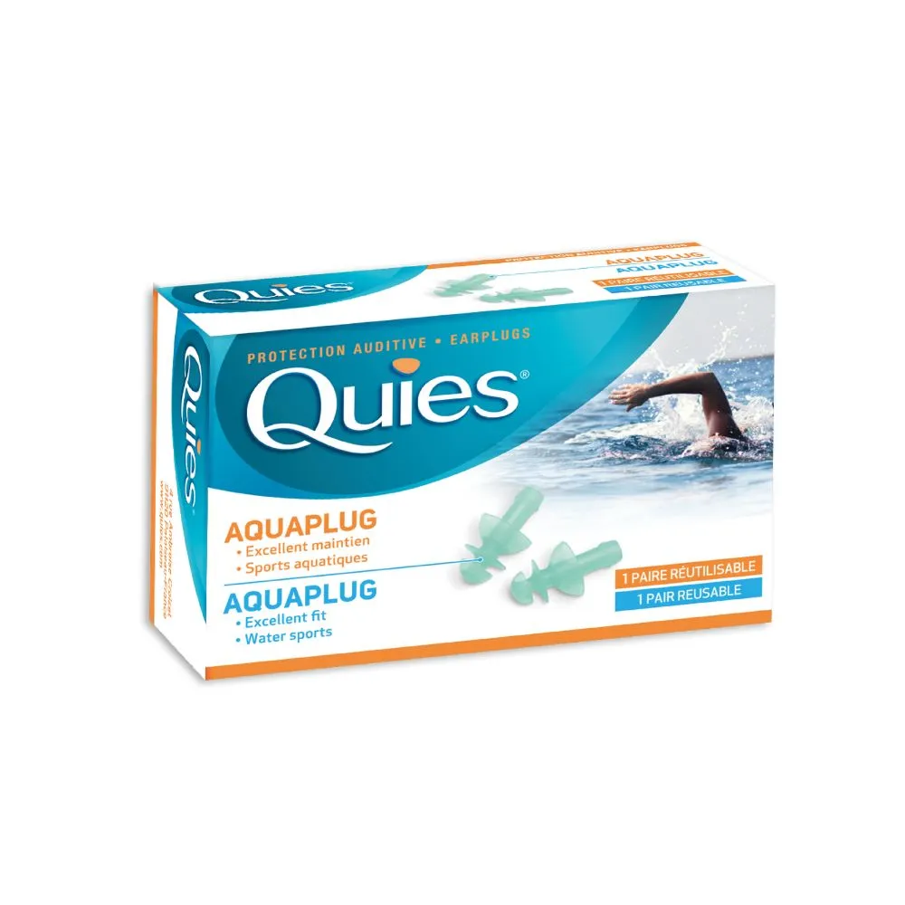 Quies Aquaplug chrániče sluchu do vody 1 pár