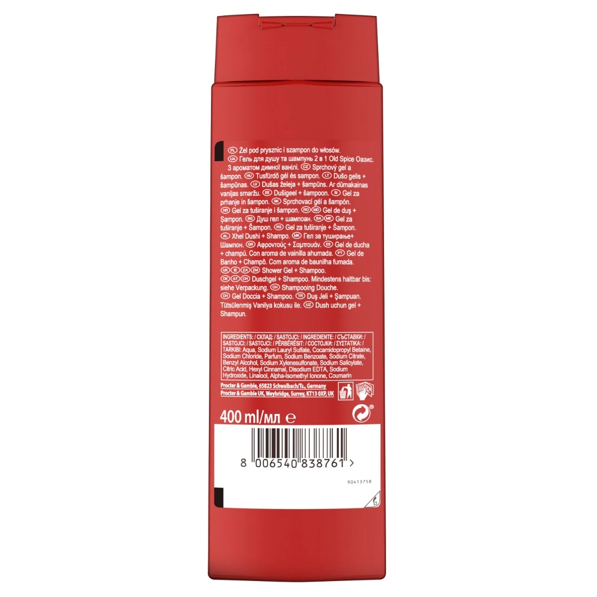 Old Spice Oasis Pánský sprchový gel a šampon 400 ml