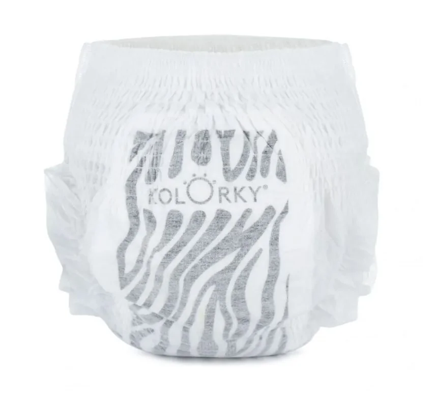 KOLORKY DELUXE VELVET PANTS Jednorázové kalhotkové eko plenky vel. XL 12-16 kg 17 ks wild