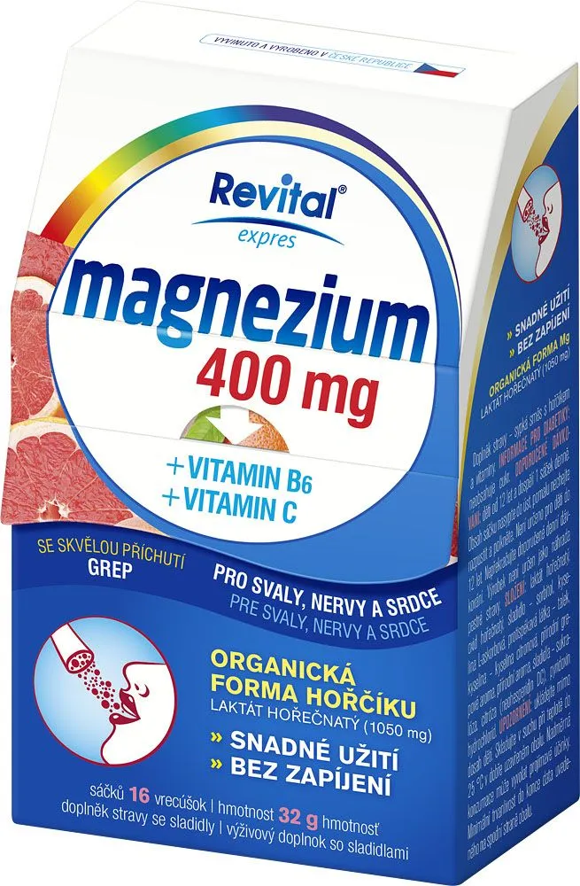 Revital Magnezium 400 mg + vit.B6 + vit.C 16 sáčků