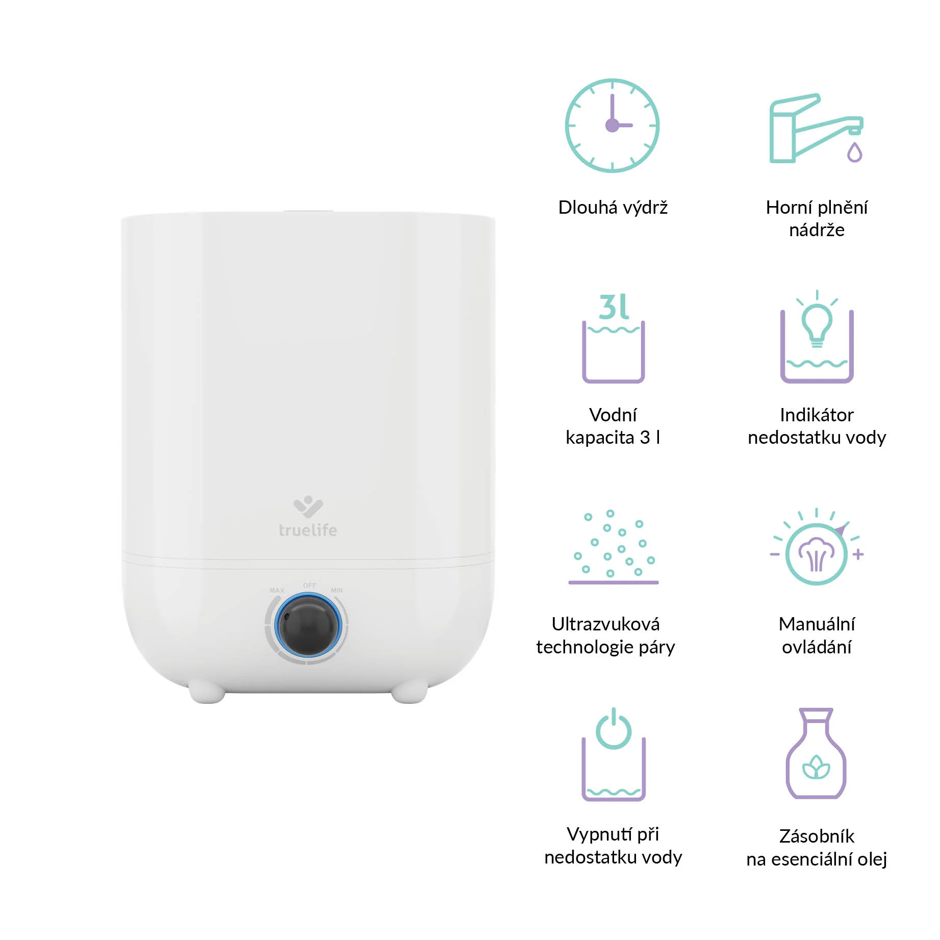 Truelife AIR Humidifier H3 zvlhčovač vzduchu