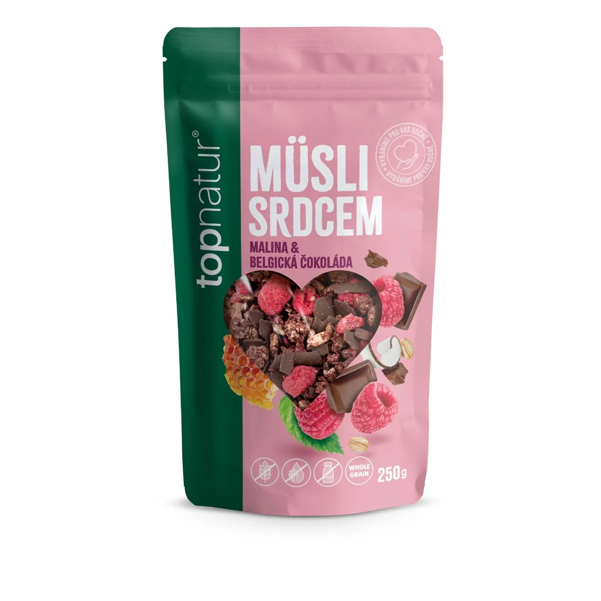 Topnatur Müsli srdcem Malina&Belgická čokoláda 250 g