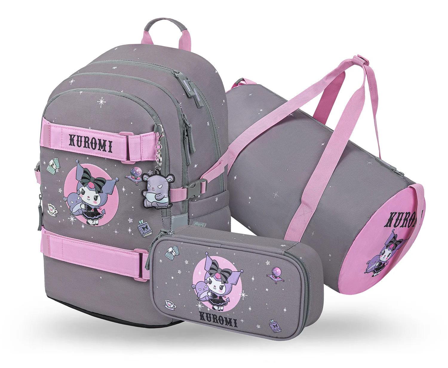 Baagl Školní set Skate Kuromi Grey