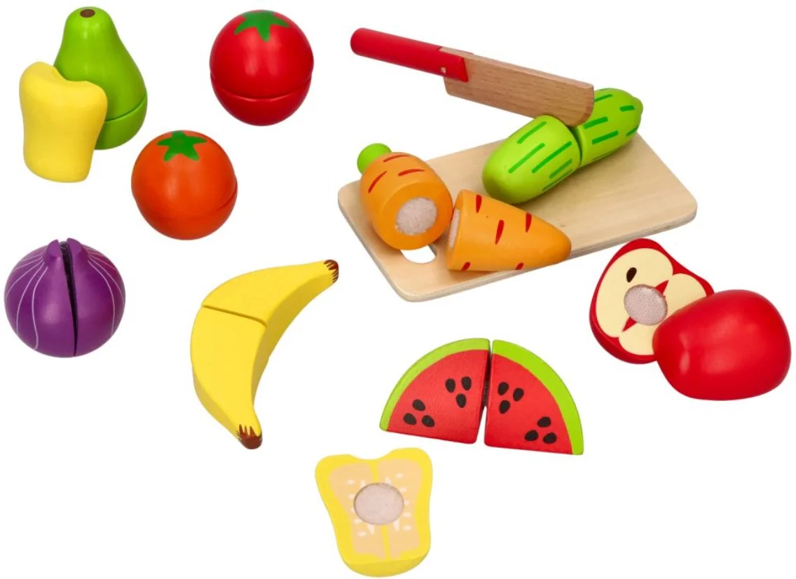 Adam Toys Zelenina a ovoce na krájení v bedýnce - 13 ks
