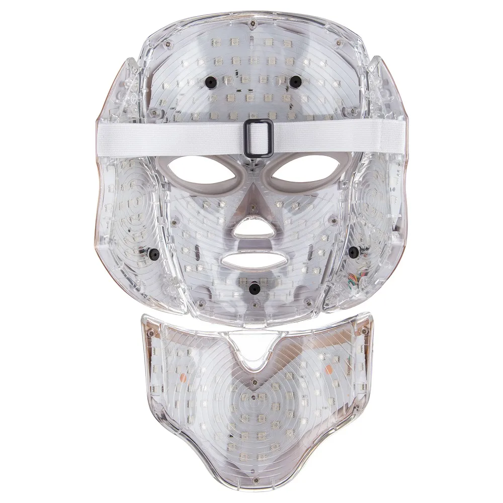 Palsar7 Ošetřující LED maska na obličej a krk zlatá 
