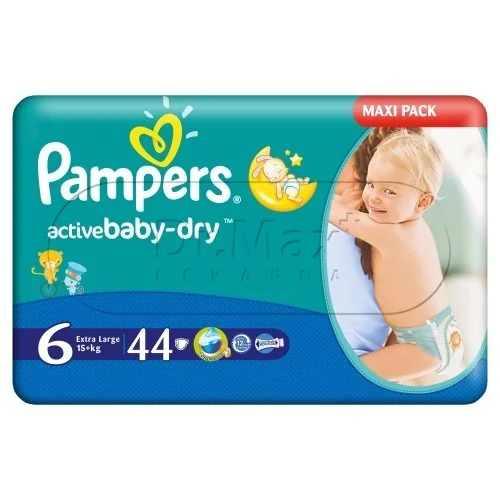 Pampers Active Baby-Dry - plenky s pásky velikost 6 (Extra Large) >15kg 44ks