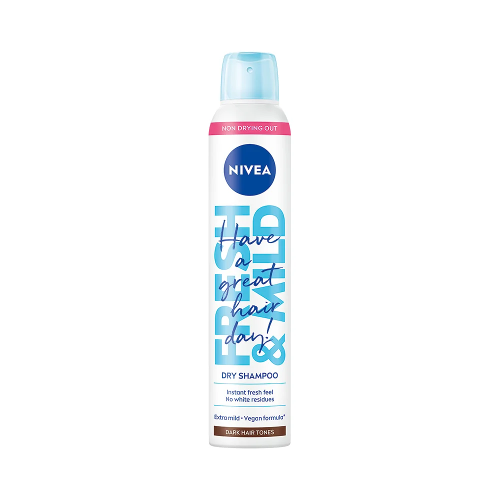 Nivea Fresh&Mild suchý šampon na tmavší tón vlasů 200 ml