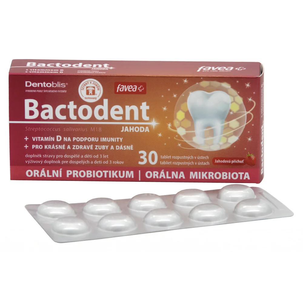 Favea Bactodent jahoda 30 tablet