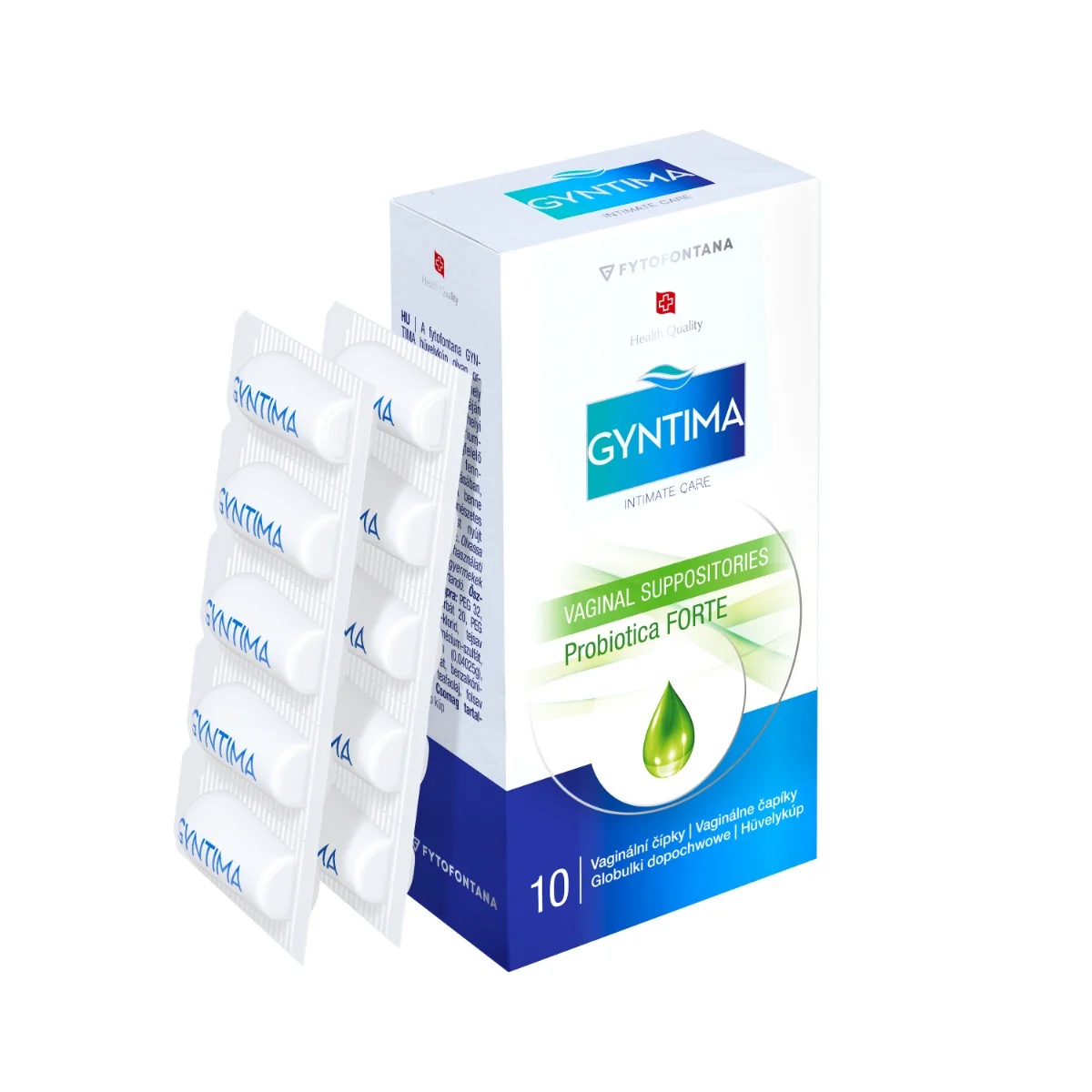 Gyntima Probiotica Forte vaginální čípky 10 ks