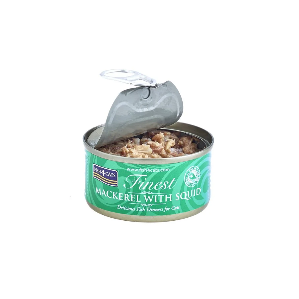 Fish4Cats Konzerva pro kočky Finest makrela s olihní 70 g