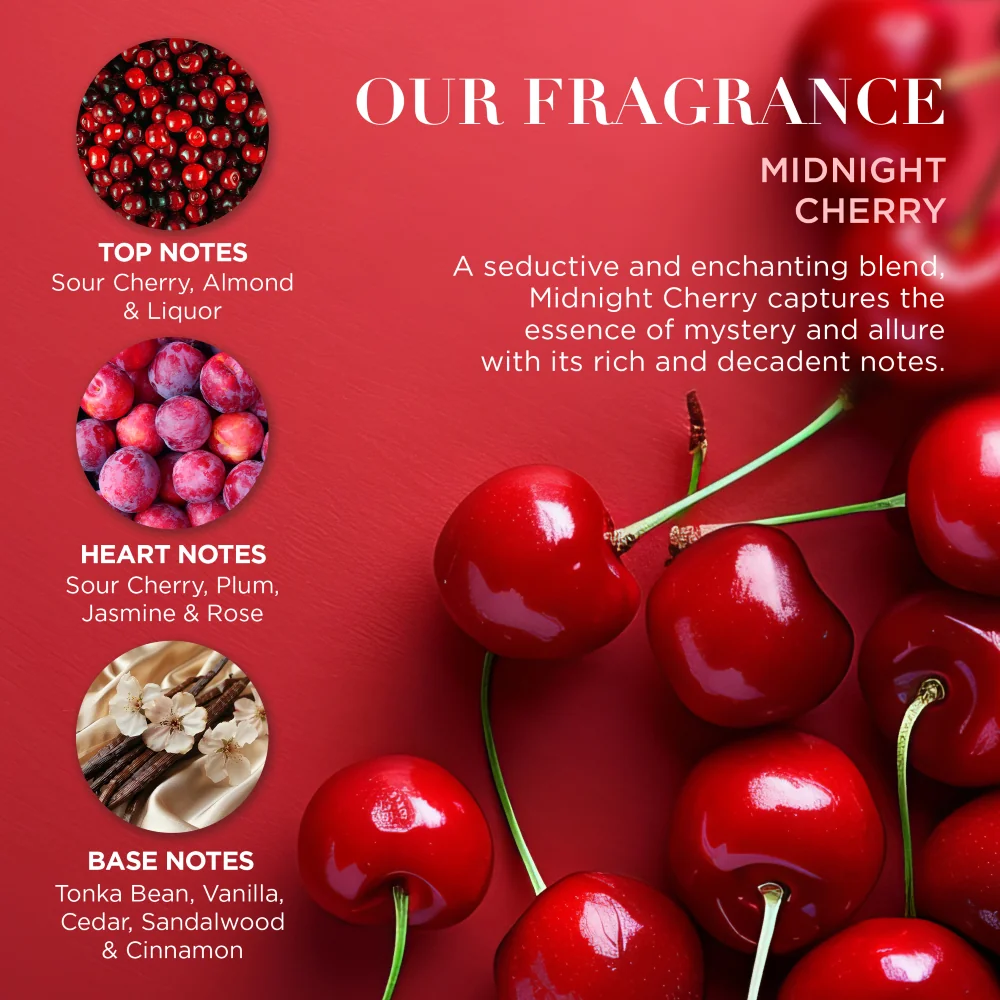 Baylis & Harding Sada péče o tělo v toaletní taštičce Midnight Cherry 5 ks