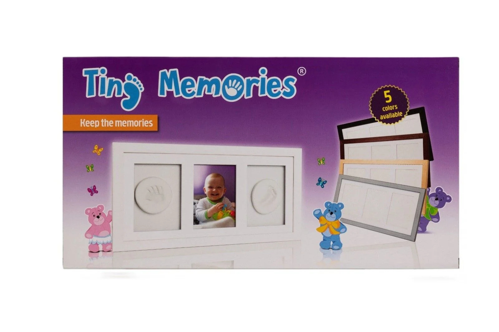 Tiny Memories Sada na otisky nožiček či ručiček, trojrámek
