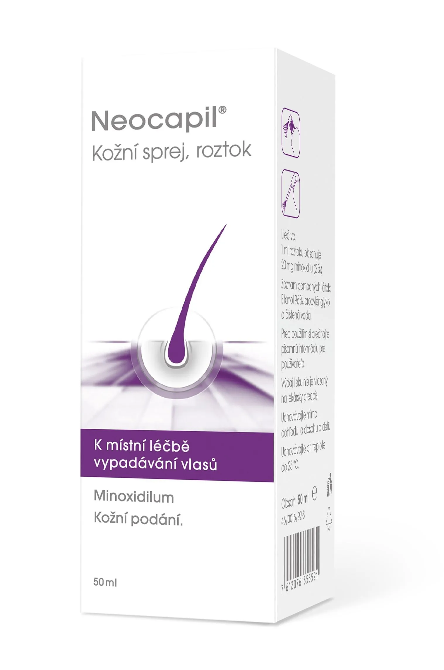 Neocapil kožní sprej, roztok 50 ml